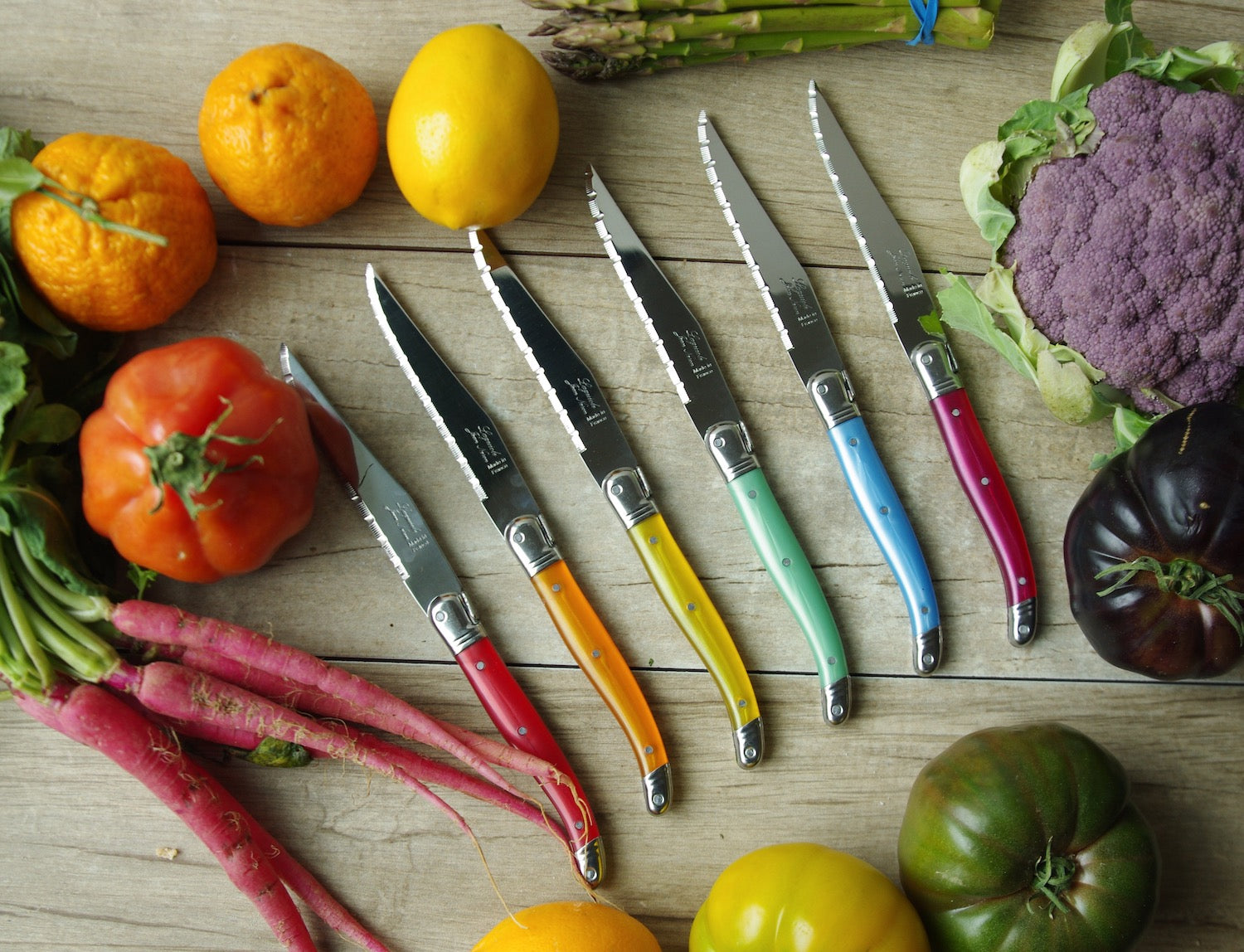 Rainbow French Knives: Laguiole by Coutellerie Jean Neron