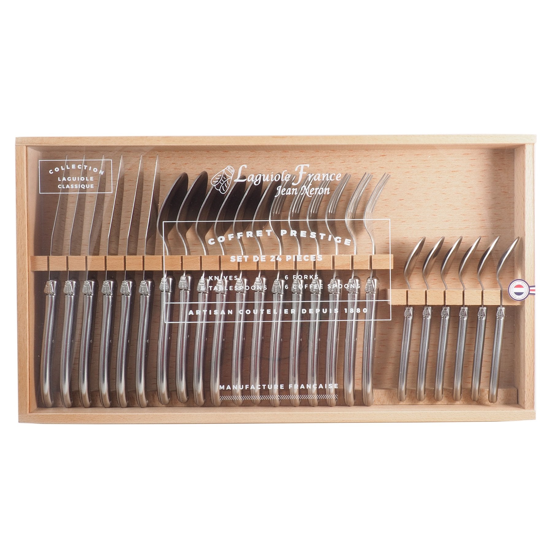 Laguiole Flatware Set - Linen - 24 Piece – BROOK FARM GENERAL STORE