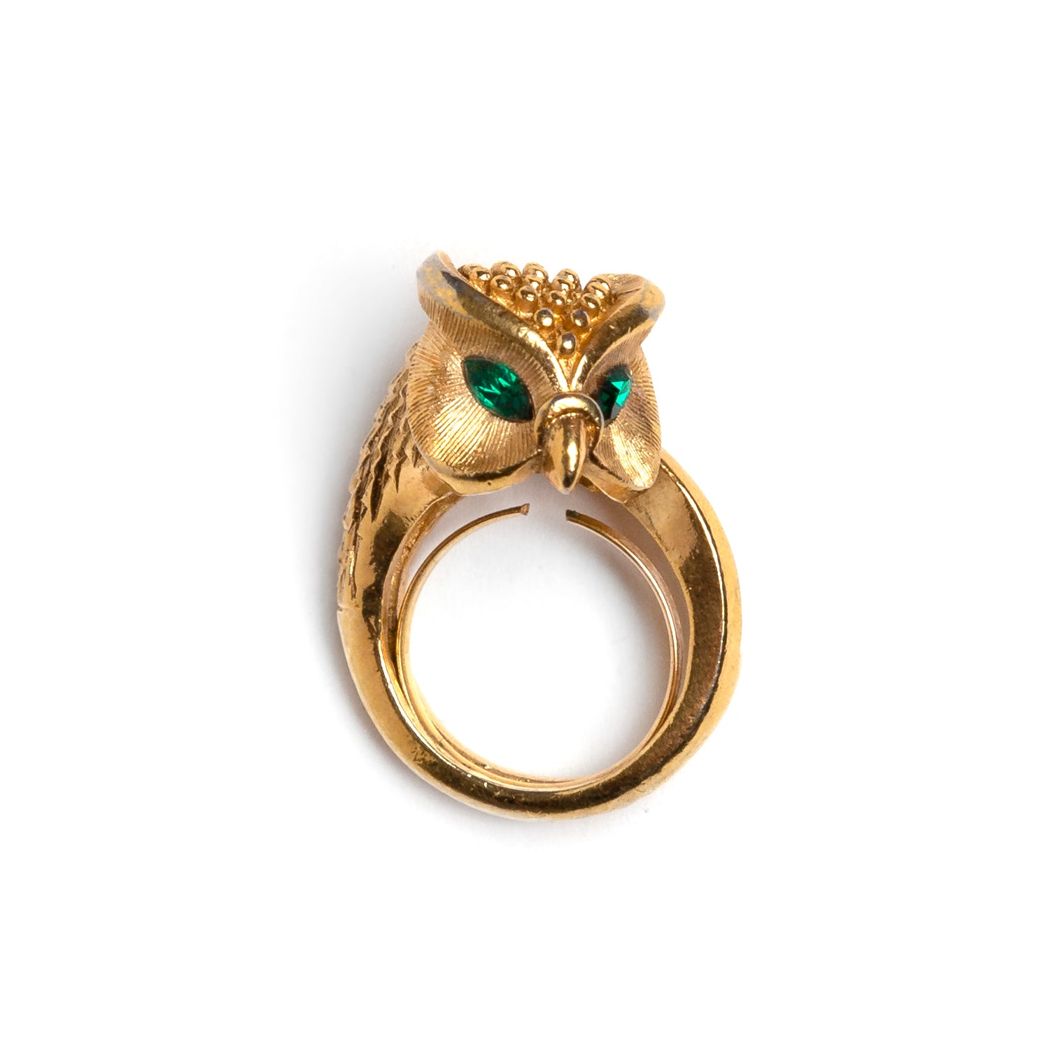 1950s Trifari Gold Owl Ring