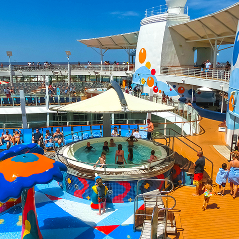 pool on deck of a cruise ship