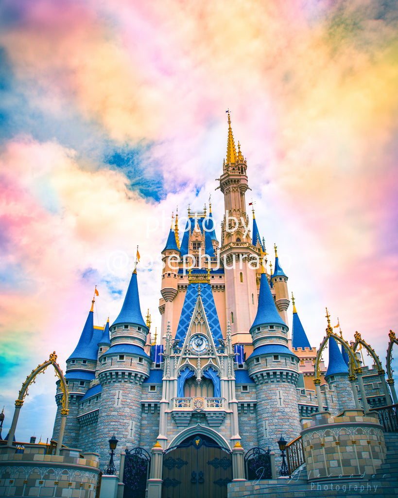 Cinderella's Castle in Rainbow Clouds – Prints by Joseph Alexander  Photography