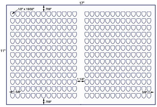 US7985-1/2''x19/32''Badge Label336 up on a 11'' x 17''sheet.