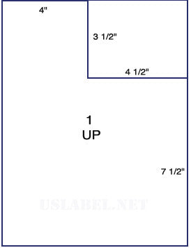 US1120 - 4 1/2'' x 3 1/2'' on a 8 1/2" x 11" label sheet.