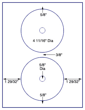 US4060 - 4 11/16'' Small Hole CD/DVD Brand Name Comparable 8962 label ...