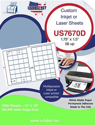 Compulabel 312153 - 4 X 2 Removable FABTab Sheeted Labels (100 Sheets) -  For Use In Inkjet & Laser Printers