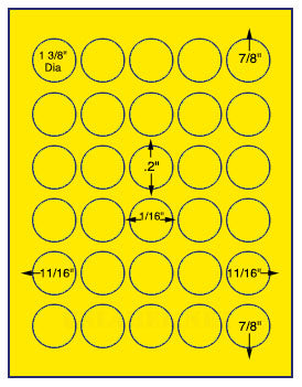 US4280-1 3/8''Circle 30 up on a 8 1/2"x11" label sheet.