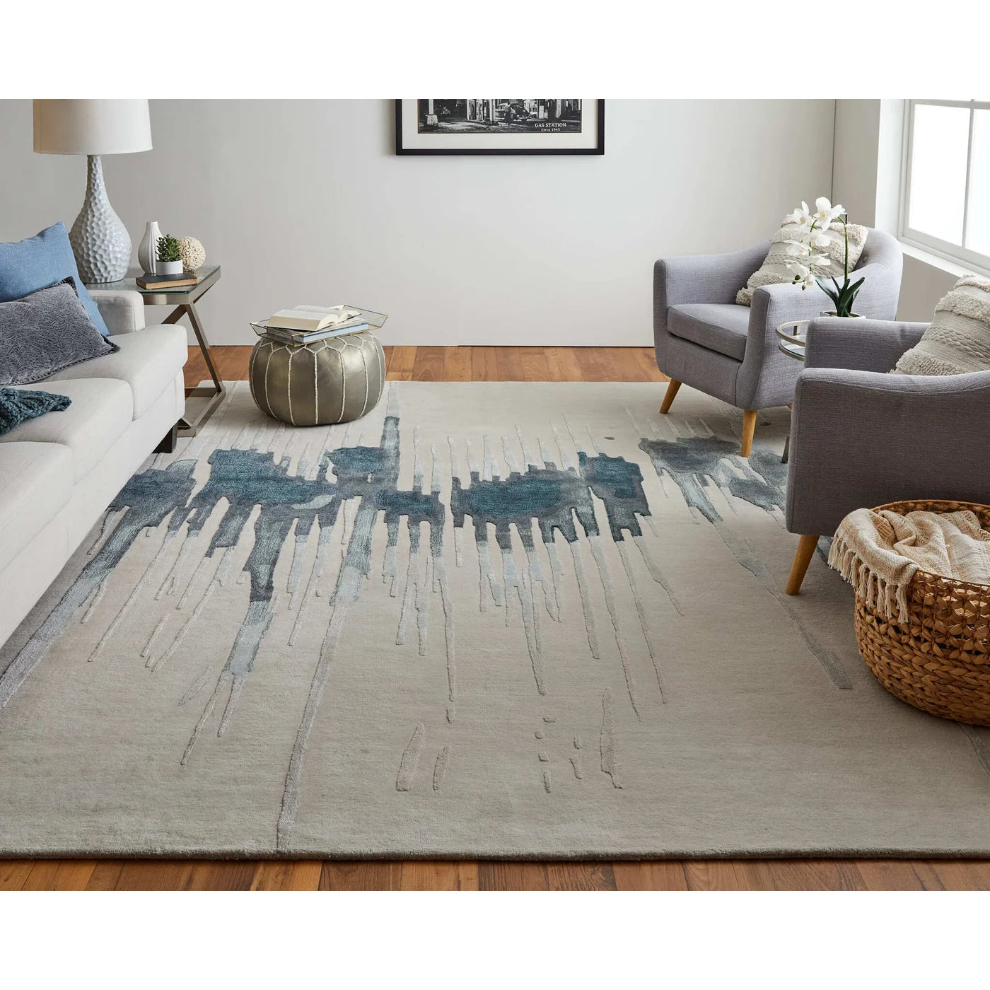 Blue/Multi Rug - Sample Available for On - Display Viewing