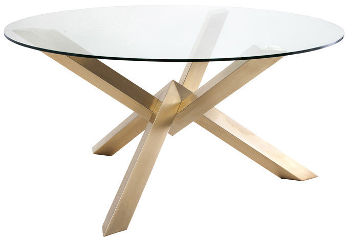 Costa Dining Table In Gold Base 60 Cadieux Interiors Ottawa Furniture Store