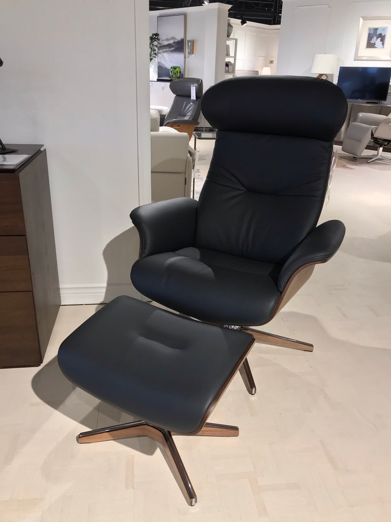 black swivel reclining chair