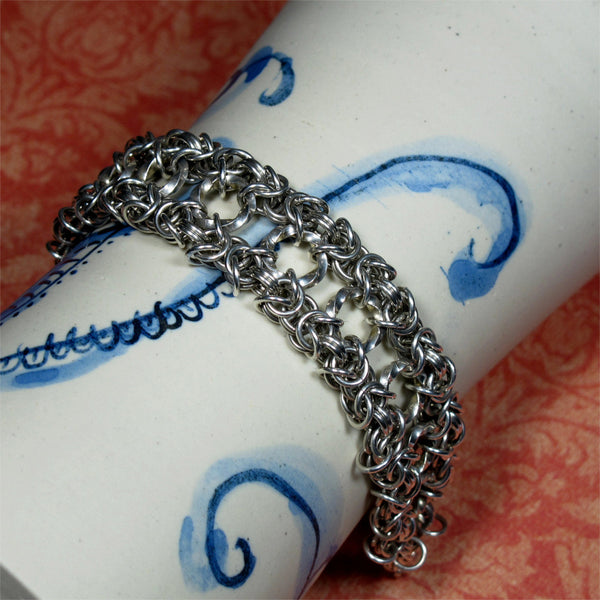 Ladder Byzantine Bracelet – KnittingMetal