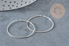 Fine 925 solid silver hoop earrings 30mm, creation of 925 silver earrings, pair G8783 