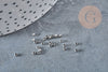 Cuenta espaciadora redonda de acero inoxidable 304 platino de 2 mm, creación de joyas de acero X100 G8848