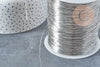 Fil d'acier 304 inoxydable platine argenté 0.4mm,fil fin métallique pour la création bijoux sans nickel, le mètre G8847