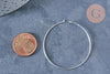 Fine 925 solid silver hoop earrings 40mm, creation of 925 silver earrings, pair G8861 
