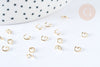 round gold steel rings, steel supplies, open rings, nickel free, gold rings, 5mmx0.8mm, X50 G3271