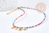Vecchio necklace kit multicolor personalized zircon letters 40cm, Boxes and kits creating DIY costume jewelry, pouch G8749