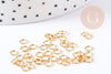Round open rings 4mm 25 gauge 304 stainless steel gold ionized gilding IP, 50 rings, G8766