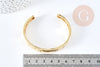 Adjustable gold bangle bracelet 16k zircons protective eye 60x48mm, original lucky bracelet X1 G4258 