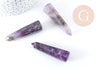 Large natural amethyst point undrilled 59-61mm, polished natural stone lithotherapy, X1 G7840