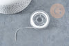 Bobine fil élastique nylon blanc 0.8mm, élastique rond création bijoux, bobine de 10 mètres, X1 G8914