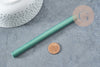 Pearly dark green sealing wax stick 135mm, supply for creating personalized seals, X1 G8909 