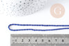 Perles grain de riz howlite naturelle bleu 2mm, perle pierre pour création de bijoux, X1 fil de 30cm G7264