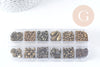 Boite Kit mix de 12 types de fournitures et perles zamac laiton Bronze, Coffrets et kits pour la création de bijoux fantaisie DIY, X1 G8845