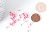 Cuentas de semillas redondas transparentes de color rosa Coral de 4,5mm, fabricación de joyas DIY, X10g G0799 