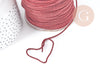 Rigid metallic red polyester cord 2mm, creation for scrapbooking, X 1M G8998
