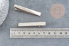 Silver metal clip barrette holder without tray, hairdressing supplies, crocodile clip, 57mm X2 G4983