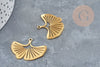 201 stainless steel pendant gold gingko leaf 23mm, nickel-free stainless steel charm, X1 G6129