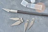 Cutter type scalpel +5 lames de rechange haute précision, X1 G8538