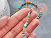 Perle rondelle heishi nacre multicolore 4mm, perle naturelle pour création de bijoux, X1 fil 38cm G9039