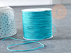 Turquoise blue cord braided polyester 0.8mm, jade wire cord for jewelry, X1 meter G3796