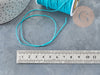 Turquoise blue cord braided polyester 0.8mm, jade wire cord for jewelry, X1 meter G3796