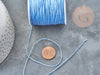 Soft blue braided polyester cord 0.8mm, jade wire cord for jewelry, X1 meter G3945