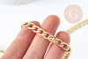 Unwelded gold aluminum curb chain 11.5x7x2mm, chain creation of costume jewelry, X1 meter G9111