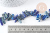 Cuenta larga de lapislázulis natural de 13-25 mm, cuentas de piedra natural para crear joyas de lapislázuli natural, x30 gramos G3441