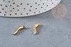 304 stainless steel pendant, golden chili pepper 15mm, golden steel charm for jewelry creation, X2 G1982