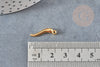 304 stainless steel pendant, golden chili pepper 15mm, golden steel charm for jewelry creation, X2 G1982