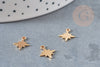 Pendentif acier 304 dore étoile polaire 11.5mm ,breloque doré acier doré sans nickel pour création bijoux, X2 G6326