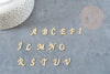 Gold steel initial letter pendant, gold pendant, nickel-free, letter pendant, initial letter, 13.5m, X1, G4301