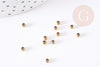 Perles à écraser acier 304 inoxydable Doré3x2mm,fourniture acier inoxydable, X50 G1178