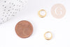 Pendentif cercle acier 304 inoxydable doré 10mm,pendentif rond sans nickel, X5 G2895