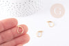 Gold steel sleeper loop support oval 15.5mm, pierced ears, creation of nickel-free water-resistant earrings, X10 G3099