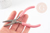Flat pliers making jewelry steel pink support, jewelry creation tools, flat jewelry pliers, X1 G5895
