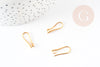 Soportes para bucles de gancho de latón chapado en oro de 18 quilates de 20,5 mm, bucles dorados, orejas perforadas, X10 G5976