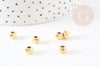 18k gold brass spacer beads 6mm, gold beads, gold brass bead, spacer bead, X10 G1199