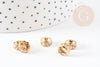 gold iron zircon roundel grade B 8mm, golden beads, spacer bead, disc bead, X10 G5739