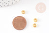 Perles rondelles en zamac doré 6mm intercallaires sans nickel, X50 G1343